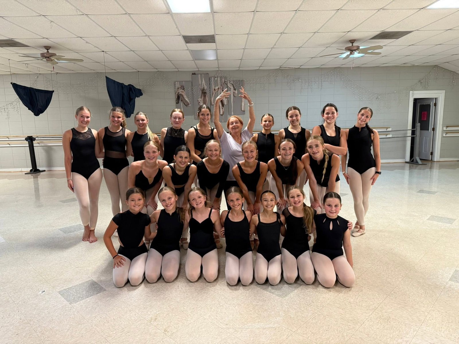 Dance students in class